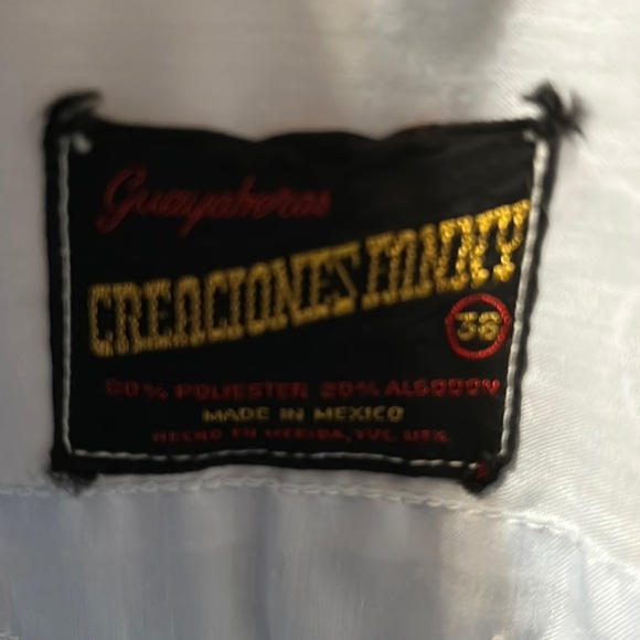 Rare Vintage Creaciones Fanny embroidered dress shirt size 38 - Picture 2 of 4